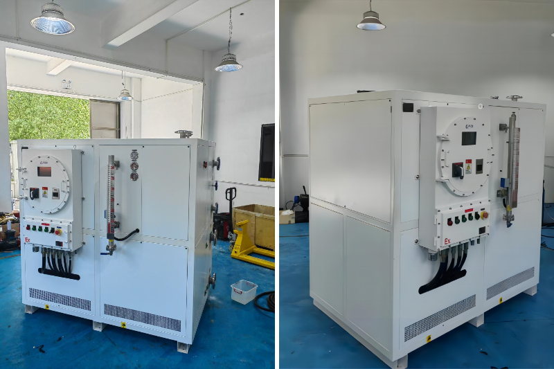 上海某化工公司采購的50℃~300℃防爆加熱控溫裝置出廠發貨 圖1